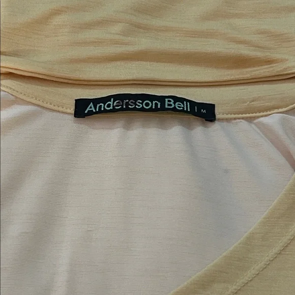 Andersson Bell Water Wave turtleneck Top in yellow and blue size medium - Picture 4 of 10